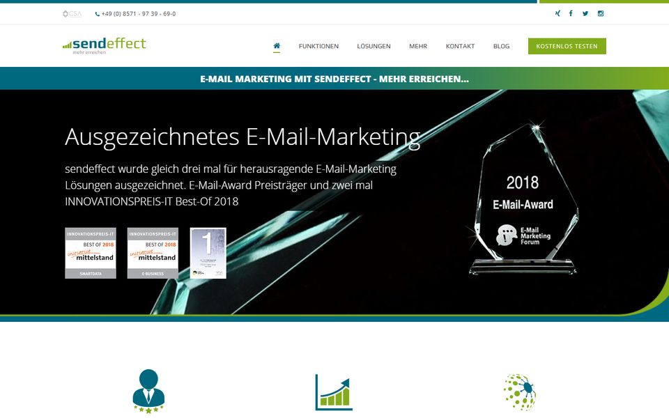 Startseite von sendeffect GmbH