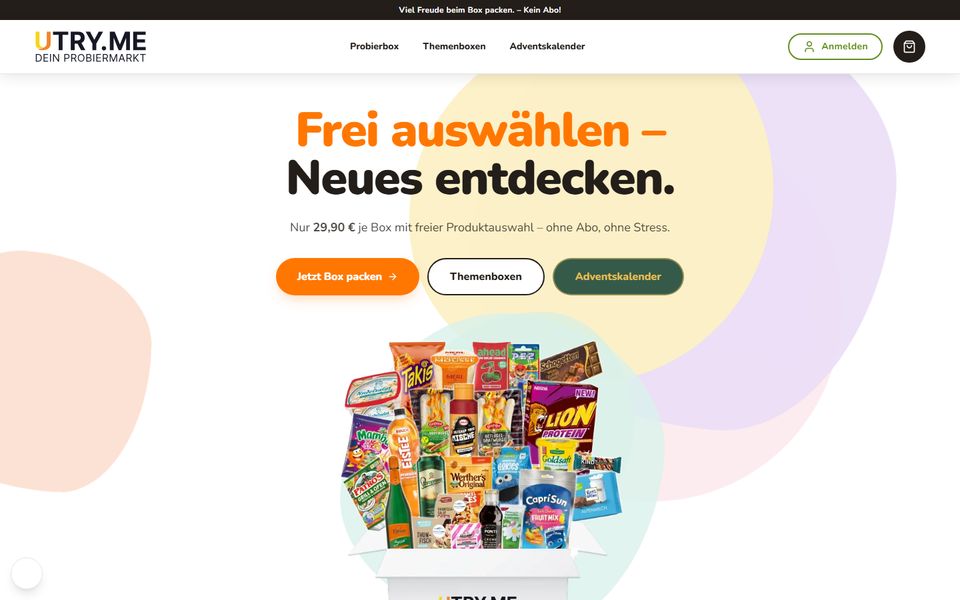 Startseite von utry.me